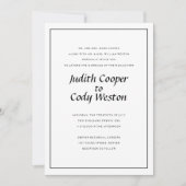 Elegante Minimalistische Einladung zur Hochzeit A1 (Vorderseite)