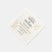 Elegante Minimalistische Einladung zur Hochzeit Serviette (Ecke)