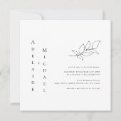 Elegante Minimalistische Einladung zur White Weddi (Vorderseite)