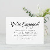 Elegante Minimalistische Einsatzpartei Einladung (Stehend Vorderseite)