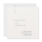 Elegante minimalistische Elfenbein-Hochzeitseinlad