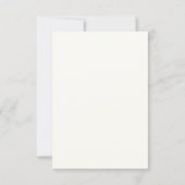 Elegante minimalistische elfenbeinfarbene kursive save the date (Rückseite)