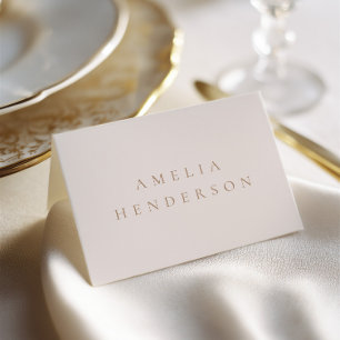 Elegante minimalistische elfenbeinfarbene Taupe-Ho Tischnummer