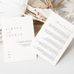 Elegante Minimalistische Elfenbeinhochzeiten Detai Einladung<br><div class="desc">Diese einfache und elegante Einladung ist perfekt für eine moderne Hochzeit. Das Design besticht durch einen handgeschriebenen Schriftart und modernes minimalistisches Design. Für die Hochzeitskollektion "SERENA" konzipiert. Klicken Sie auf "Personalisieren", um Ihre Namen, den Ort der Hochzeit, das Datum und andere Details zu ändern. Klicken Sie auf den Link Sammlung...</div>