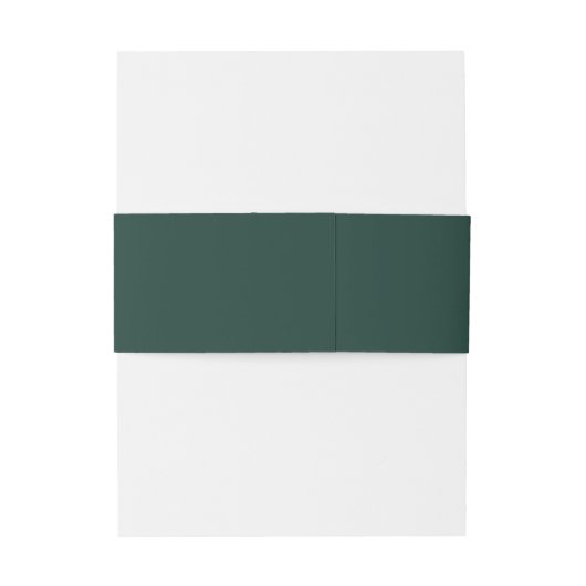 Elegante Minimalistische Emerald Green Monogram We Einladungsbanderole (Rückseitenbeispiel)
