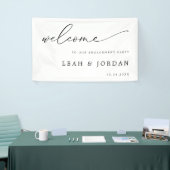 Elegante Minimalistische Engagement-Party Willkomm Banner (Messeveranstaltung)