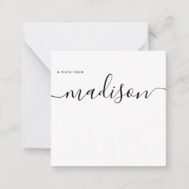 Elegante minimalistische feminine Monogramm-Name K Mitteilungskarte
