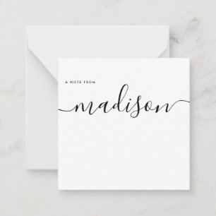 Elegante minimalistische feminine Monogramm-Name K Mitteilungskarte