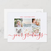 Elegante Minimalistische Foto-Grüße Postkarte (Vorne/Hinten)