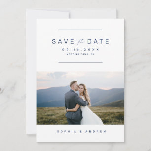 Elegante minimalistische Foto-Hochzeit 'Bitte Term Save The Date