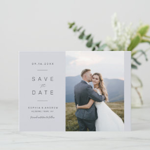 Elegante minimalistische Foto-Hochzeit 'Bitte Term Save The Date