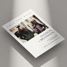 Elegante Minimalistische Foto Save the Date Karte