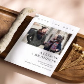 Elegante Minimalistische Foto Save the Date Karte