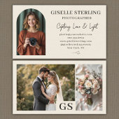 Elegante Minimalistische Fotografie Visitenkarte