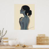 Elegante Minimalistische Frauen Kunst, Dichtung un Poster (Küche)