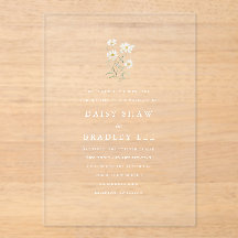 Elegante Minimalistische Gänseblümchen-Hochzeit