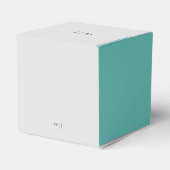 Elegante minimalistische Gastgeschenk Hochzeit Geschenkschachtel (Rückseite)