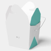 Elegante minimalistische Gastgeschenk Hochzeit Geschenkschachtel (Geöffnet)