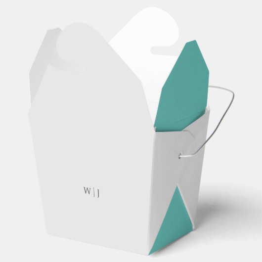 Elegante minimalistische Gastgeschenk Hochzeit Geschenkschachtel (Geöffnet)