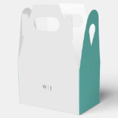 Elegante minimalistische Gastgeschenk Hochzeit Geschenkschachtel (Geöffnet)