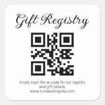 elegante minimalistische Geschenkliste QR-Code Hoc