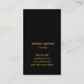 Elegante, minimalistische, goldene Visitenkarte (Rückseite)