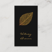Elegante, minimalistische, goldene Visitenkarte (Vorderseite)