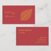 Elegante, minimalistische, goldene Visitenkarte (Vorne/Hinten)