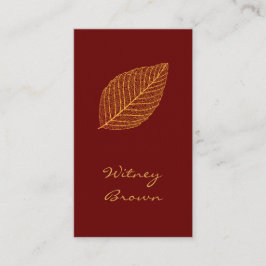 Elegante, minimalistische, goldene Visitenkarte