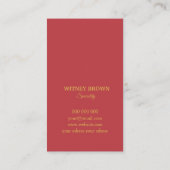 Elegante, minimalistische, goldene Visitenkarte (Rückseite)