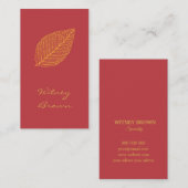 Elegante, minimalistische, goldene Visitenkarte (Vorne/Hinten)