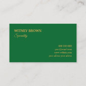 Elegante, minimalistische, goldene Visitenkarte (Rückseite)