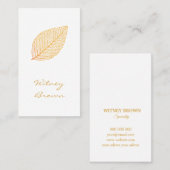 Elegante, minimalistische, goldene Visitenkarte (Vorne/Hinten)