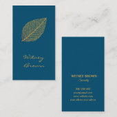 Elegante, minimalistische, goldene Visitenkarte (Vorne/Hinten)