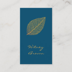 Elegante, minimalistische, goldene Visitenkarte