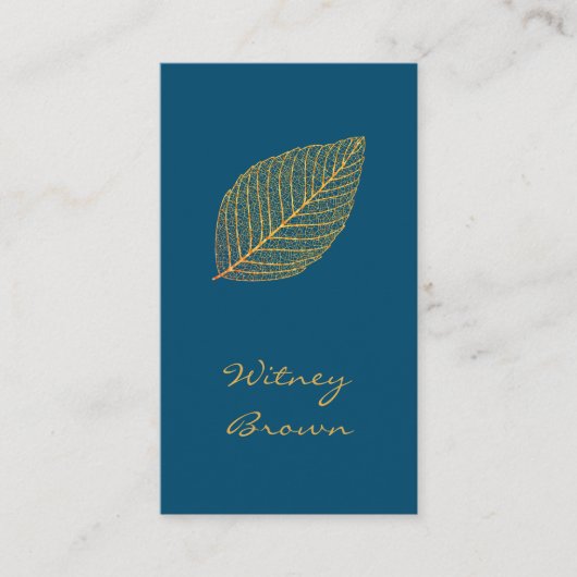 Elegante, minimalistische, goldene Visitenkarte (Vorderseite)