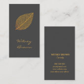 Elegante, minimalistische, goldene Visitenkarte (Vorne/Hinten)