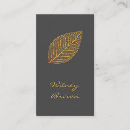 Elegante, minimalistische, goldene Visitenkarte