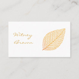 Elegante, minimalistische, goldene Visitenkarte