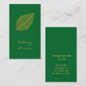 Elegante, minimalistische, goldene Visitenkarte (Vorne/Hinten)