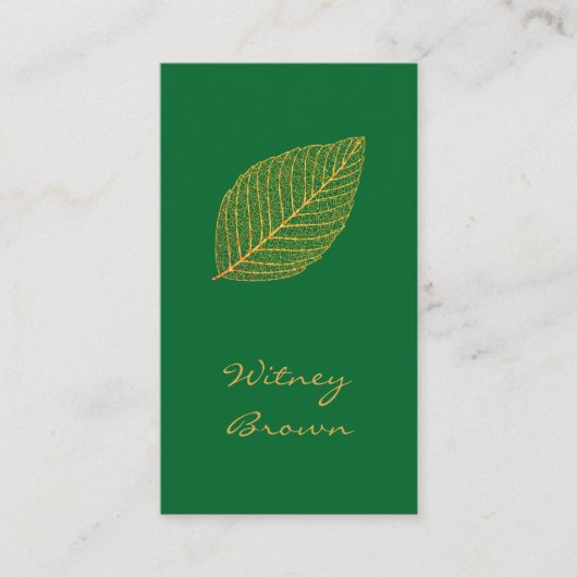 Elegante, minimalistische, goldene Visitenkarte (Vorderseite)