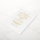 Elegante Minimalistische Goldfilm-Hochzeit Folieneinladung (Gedreht)