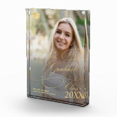 Elegante minimalistische Goldkalligraphie Fotoblock (Rechts)