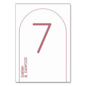 Elegante Minimalistische Goldmedaille Tischnummer (Rückseite)