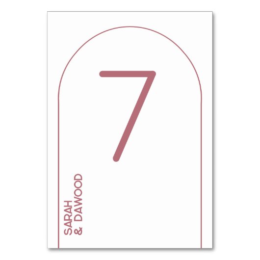 Elegante Minimalistische Goldmedaille Tischnummer (Vorderseite)