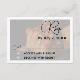 Elegante minimalistische graue Hochzeits-RSVP-Antw Begleitkarte