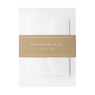 Elegante minimalistische Grenze Goldene Hochzeit Einladungsbanderole