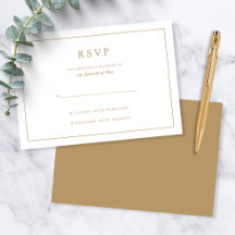 Elegante minimalistische Grenze Goldene Hochzeit