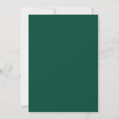 Elegante Minimalistische Grüne Einladung zur Hochz (Rückseite)