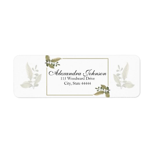 Elegante minimalistische Grüne Hochzeit (Vorne)